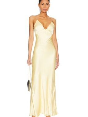 Yellow Bardot Formal Dress